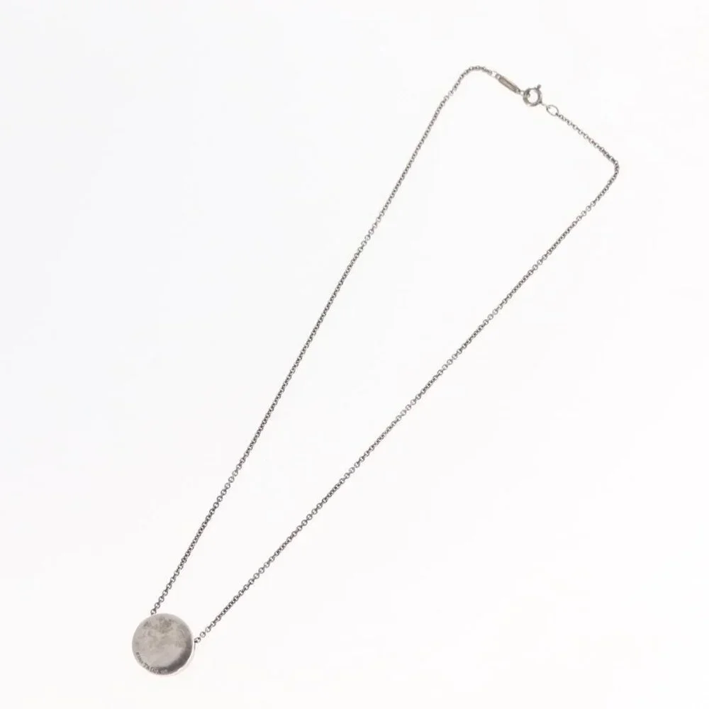 TIFFANY&Co. 1837 Concave Circle Necklace Ag925 Silver Auth SW1646 - Picture 9 of 14